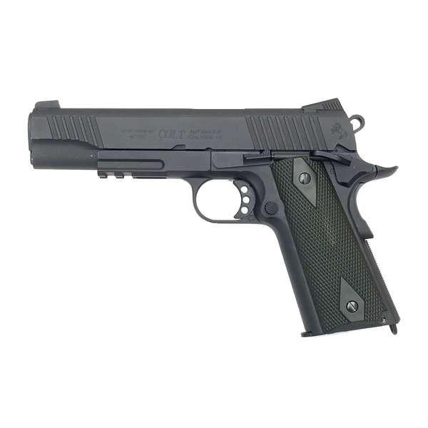 Еърсофт пистолет Colt 1911 Rail Gun GBB CO2 Black Mat 6mm 17BBs